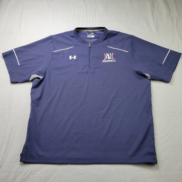 Under armour Other - Under Armour 1/4 Baseball Pullover Warm Up Size XL Blue NL Logo Shirt